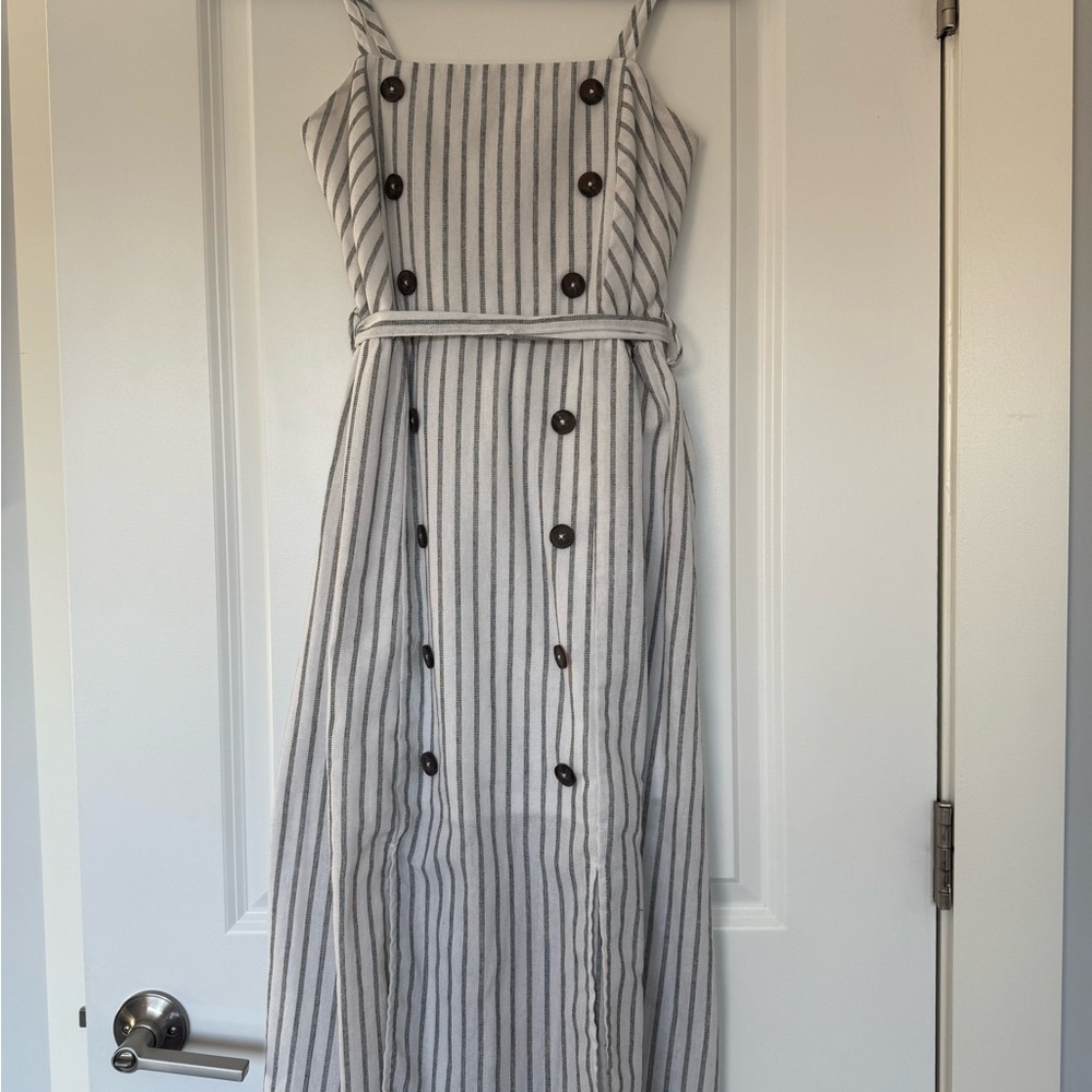 Purple Snow Gray Midi Sundress with Spaghetti Straps and Square Neck